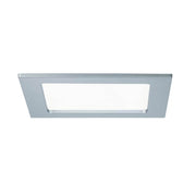 Einbaupanel LED eckig 12W 4000K IP44 in silberner Ausführung, ideal für Feuchträume.