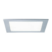Einbaupanel LED eckig 18W 4000K IP44 in silber, ideal für Feuchträume und gleichmäßige Beleuchtung.