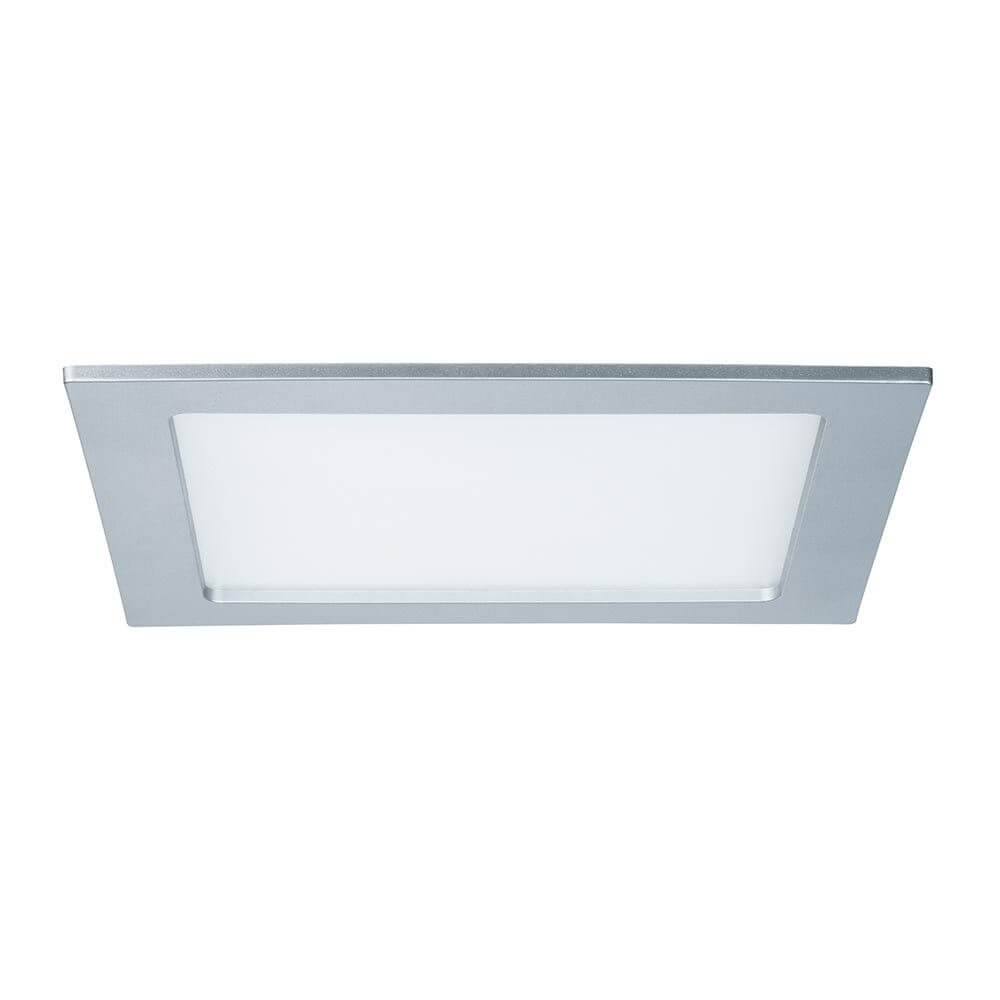 Einbaupanel LED eckig 18W 4000K IP44 in Silber, geeignet für Feuchträume, moderne Innenbeleuchtung.
