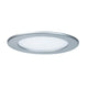 Einbaupanel LED rund 12W 2700K IP44 in Silber mit blendfreiem Licht für Feuchträume