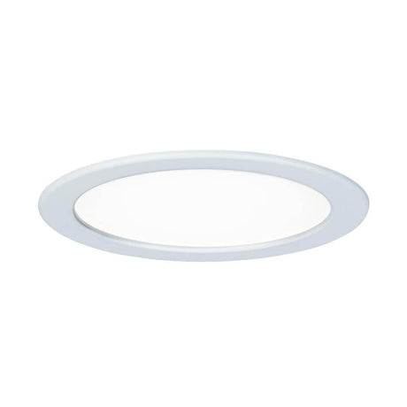 Recessed panel LED round 18W 4000K white IP44 - modern LED light for damp rooms and bathrooms.