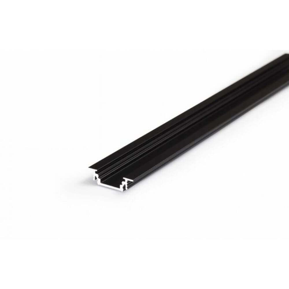 Einbauprofil schmal 200cm Schwarz ohne Abdeckung für LED-Strips