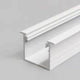 Einbauprofil tief 200cm Weiß ohne Abdeckung für LED-Strips, Aluminiumprofil für sauberes LED-Strip-System.