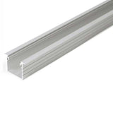 Einbauprofil tief 200cm Alu-eloxiert ohne Abdeckung für LED-Strips