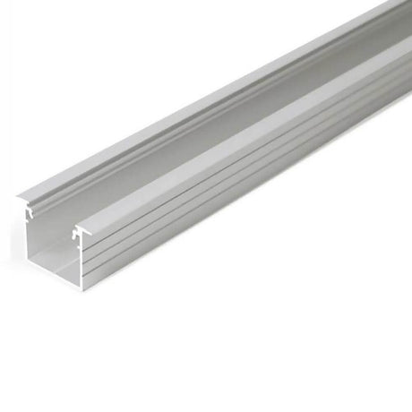 Installationsprofil dyb 200cm anodiseret aluminium uden dæksel for LED-Strips - aluminiumsprofil til LED- Belysning.
