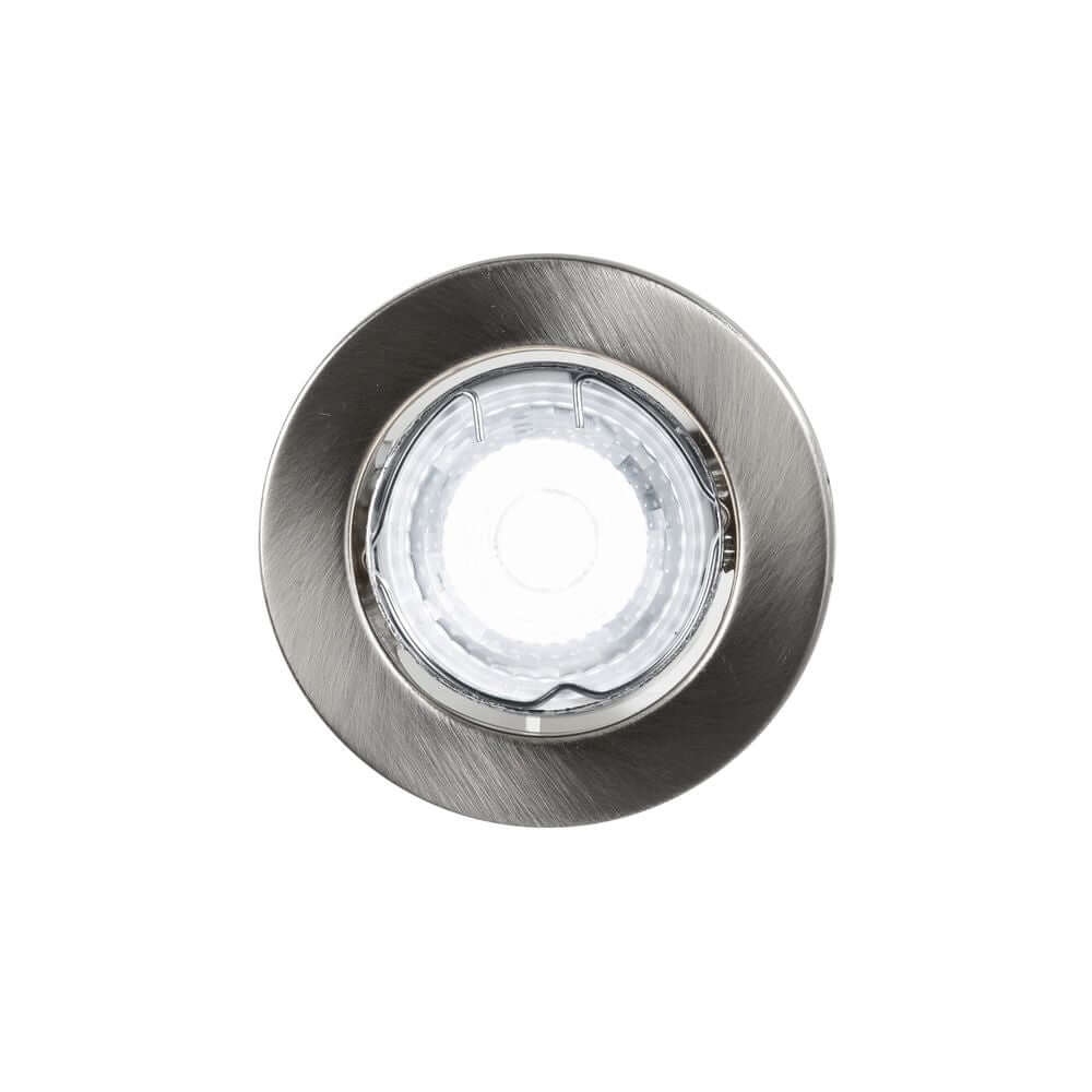 Einbaustrahler Canis 5-Kit 6500K mit runden Metallrahmen und GU10 Leuchtmittel für funktionales Licht.