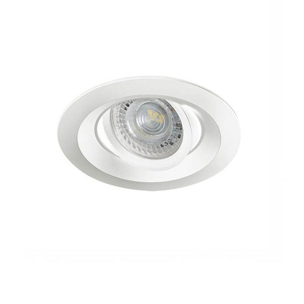 Einbaustrahler Cloy schwenkbar Weiß 230V mit schwenkbarem Licht. Ideal für Büro und Wohnräume.