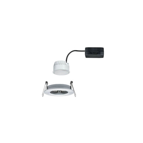 Recessed spotlight LED Nova round alu-turned, shallow installation, 230V direct connection, warm white 2700K, incl. LED light source