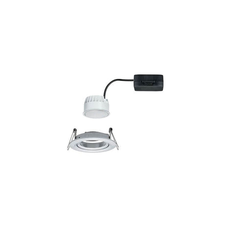 Recessed spotlight LED Nova round brushed aluminum with replaceable LED light source and a slim design.