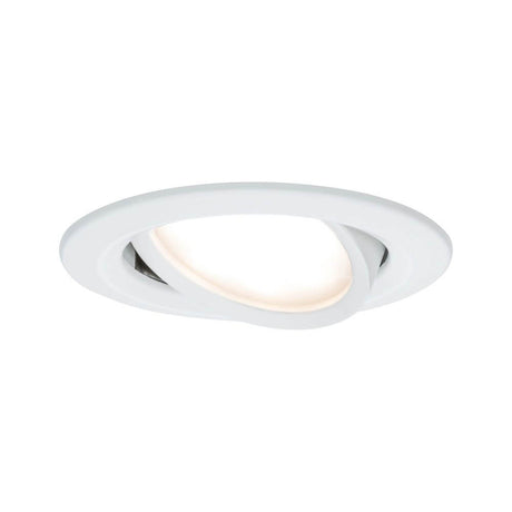 Spot encastré LED Nova rond blanc - très plat, 2700K blanc chaud, pour faible profondeur d’encastrement, source lumineuse LED remplaçable.