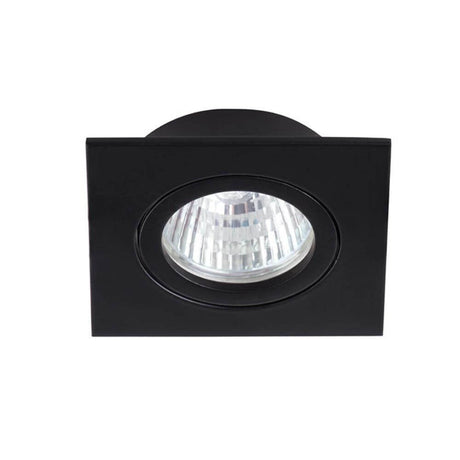 Einbaustrahler Dalla eckig schwenkbar Schwar. Moderne Leuchte mit schwenkbarem Lichtstrahl, ideal für den Innenbereich.