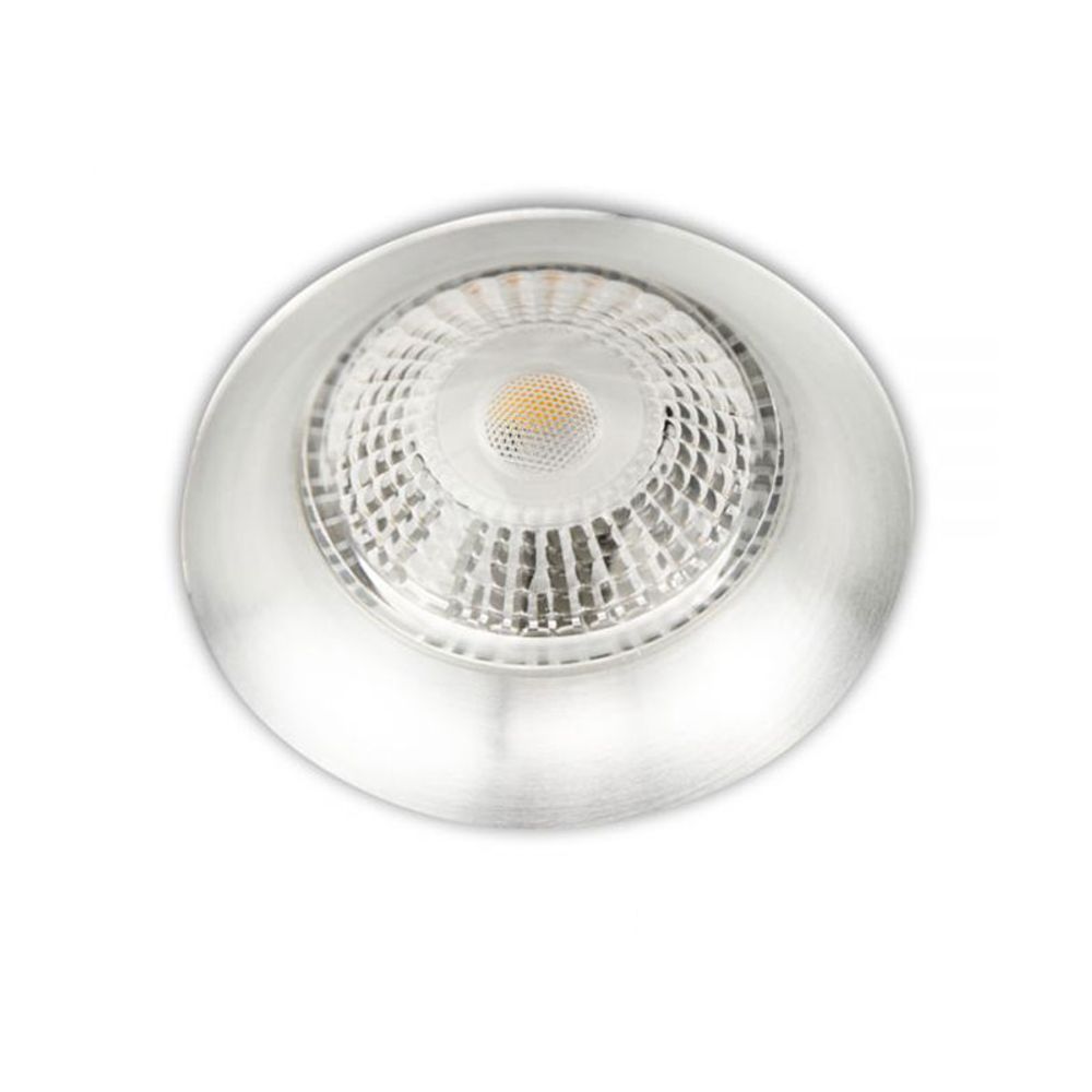 Einbaustrahler Slim rund für GU10 MR16 in alu-gébürstet, minimale Design für elegante Beleuchtung.