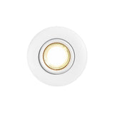 Eleganter Einbaustrahler Umberto in Weiß, geeignet für GU10-Glühbirne, perfekt für Badezimmer mit IP44-Schutz.