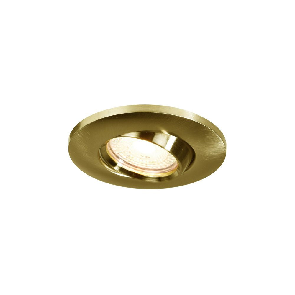 Einbauleuchte Umberto in Gold, IP44, ideal für Badezimmer, einfach zu installieren ohne Zubehör.