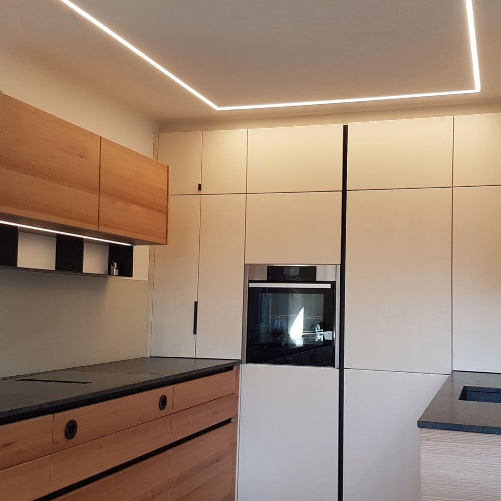 Putsningsprofil 200cm vit utan lock för LED-remsor