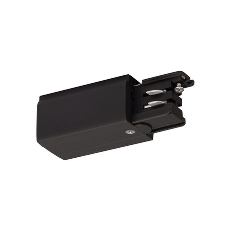 Einspeiser für S-Track 3P.Schiene L-Version Schwarz, Endeinspeiser für Hochvolt-3Phasen-Schienen-System