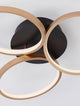 Elize LED Deckenleuchte 3-flammig Ø 55cm 3000K Schwarz, Gold - moderne Deckenleuchte mit eleganten Ringen.