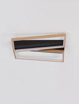 Elize Plafón LED rectangular 2 luces 3000K negro, dorado