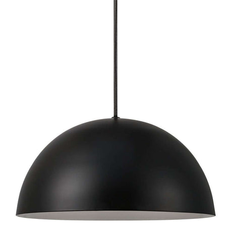 Ellen 30 pendant light in black, Scandinavian design with a round shade for pleasant lighting.