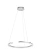 Elmo LED Pendelleuchte Ø 64cm 3500K Chrom, moderne silberne Lampe aus Aluminium, perfekt für Wohnräume.