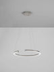 Elmo LED Pendelleuchte Ø 64cm 3500K Chrom moderne Silberlampe für stilvolle Beleuchtung in Wohnräumen.