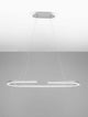 Elmo LED Pendelleuchte Ø 90cm 3500K Chrom, elegante Aluminiumlampe für Esszimmer oder Küche.