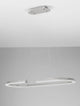 Elmo LED Pendelleuchte Ø 90cm 3500K Chrom, moderne silberne Lampe für Esszimmer oder Küche.