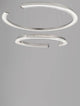 Elmo LED Pendelleuchte 2-flammig Ø 63cm 3500K Chrom - moderne silberne Lampe aus Aluminium für Wohn- und Esszimmer.