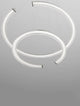 Elmo LED Pendelleuchte 2-flammig Ø 63cm 3500K Chrom in modernem Design mit drei kreisförmigen Leuchtelementen.