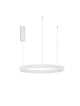 Elowen LED Pendelleuchte Ø 60cm 3000K Up & Down in modernem Design mit weißem Aluminium Lampenschirm.