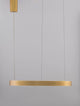 Elowen LED Pendelleuchte Ø 60cm 3000K Up & Down in elegantem, goldfarbenem Design.
