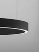 Elowen LED Pendelleuchte Ø 60cm 3000K Up & Down in modernem Design mit schwarzem Lampenschirm.