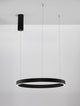 Elowen LED Pendelleuchte Ø 60cm 3000K Up & Down mit schwarzem Design und modernem Look.
