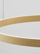 Elowen LED Pendelleuchte Ø 80cm 3000K Up & Down in elegantem, goldfarbenem Design