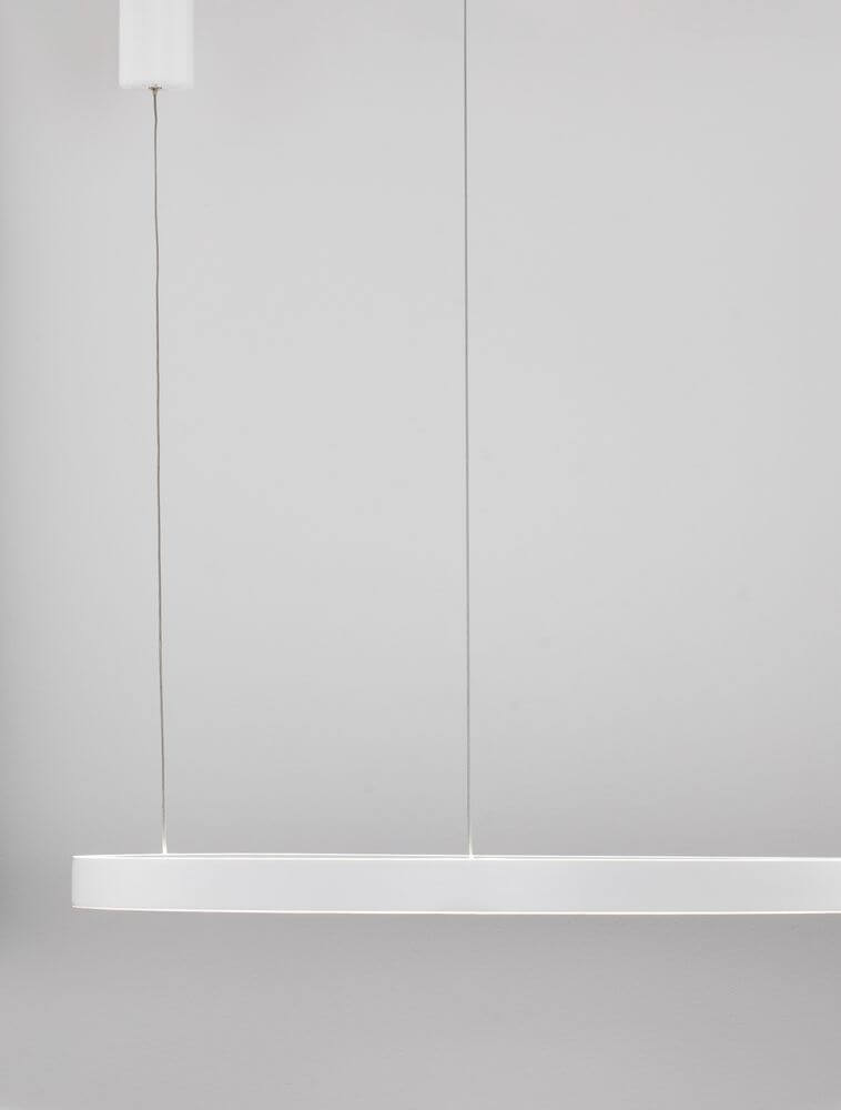 Elowen LED Pendelleuchte Ø 80cm 3000K Up & Down in elegantem Weiß, modernes Design für stilvolle Räume.