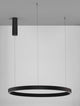 Elowen LED Pendelleuchte Ø 80cm 3000K Up & Down mit zirkulärem, schwarzem Design und minimalistischer Ästhetik.