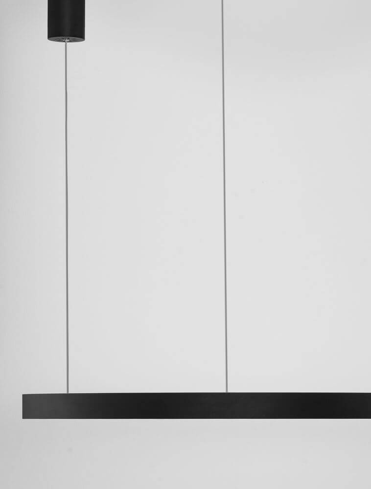 Elowen LED Pendelleuchte Ø 80cm 3000K Up & Down in elegantem Schwarz, modernes Design für jedes Ambiente.