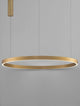 Elowen LED Pendelleuchte Ø 98cm 3000K Up & Down in elegantem Gold gebürstet für modernes Wohndesign.