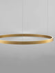 Elowen LED Pendelleuchte Ø 98cm 3000K Up & Down in elegantem Gold-Design, moderne Hängeleuchte für Wohnräume.