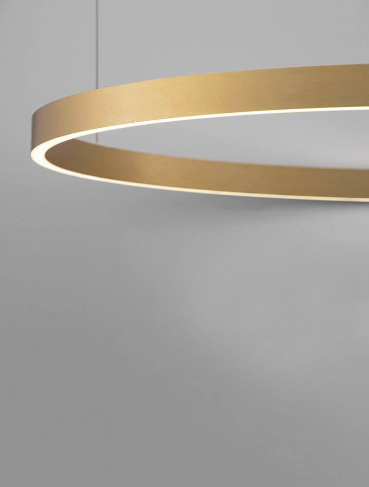 Elowen LED Pendelleuchte Ø 98cm 3000K Up & Down in elegantem gold gebürstet Design
