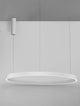Elowen LED Pendelleuchte Ø 98cm 3000K Up & Down in modernem Design, aufgehängt und leuchtend.