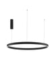 Elowen LED Pendelleuchte Ø 98cm 3000K Up & Down in modernem Design mit klaren Linien in Sandschwarz