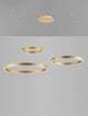 Elowen LED Pendelleuchte 3-flammig 3000K Up & Down in modernem Design aus Aluminium in Gold, ideal für Ess- und Wohnzimmer.