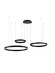 Elowen LED Pendelleuchte 3-flammig 3000K Up & Down in modernem Design, schwarz, für Ess- und Wohnzimmer.