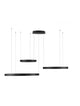Elowen LED Pendelleuchte 3-flammig 3000K Up & Down in modernem, minimalistischem Design, schwarz.
