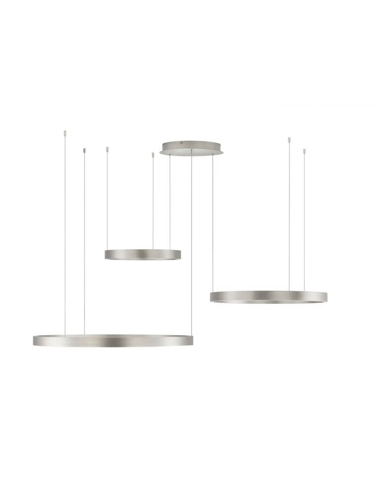 Elowen LED Pendelleuchte 3-flammig 3000K Up & Down in Silber mit modernem Design.