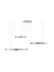 Elowen LED Pendelleuchte 3-flammig 3000K Up & Down in Silber mit modernem Design.
