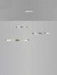 Elowen LED Pendelleuchte 3-flammig 3000K Up & Down in modernem Design, silberfarbene Aluminium- und Kunststoffdetails.