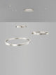 Elowen LED Pendelleuchte 3-flammig 3000K Up & Down in modernem silbernem Design, ideal für Ess- und Wohnzimmer.