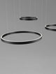 Elowen LED Pendelleuchte 3-flammig 3000K Up & Down im modernen Design mit drei schwebenden Ringen.